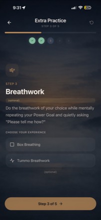 A screen from The Method by Unicity.